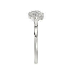Sterling Silver Diamond Fashion Ring For Women 0.10 Ct Round Cut Elegant Ladies Ring