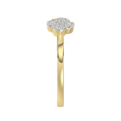 LADIES RING 0.10CT ROUND DIAMOND 10K YELLOW GOLD
