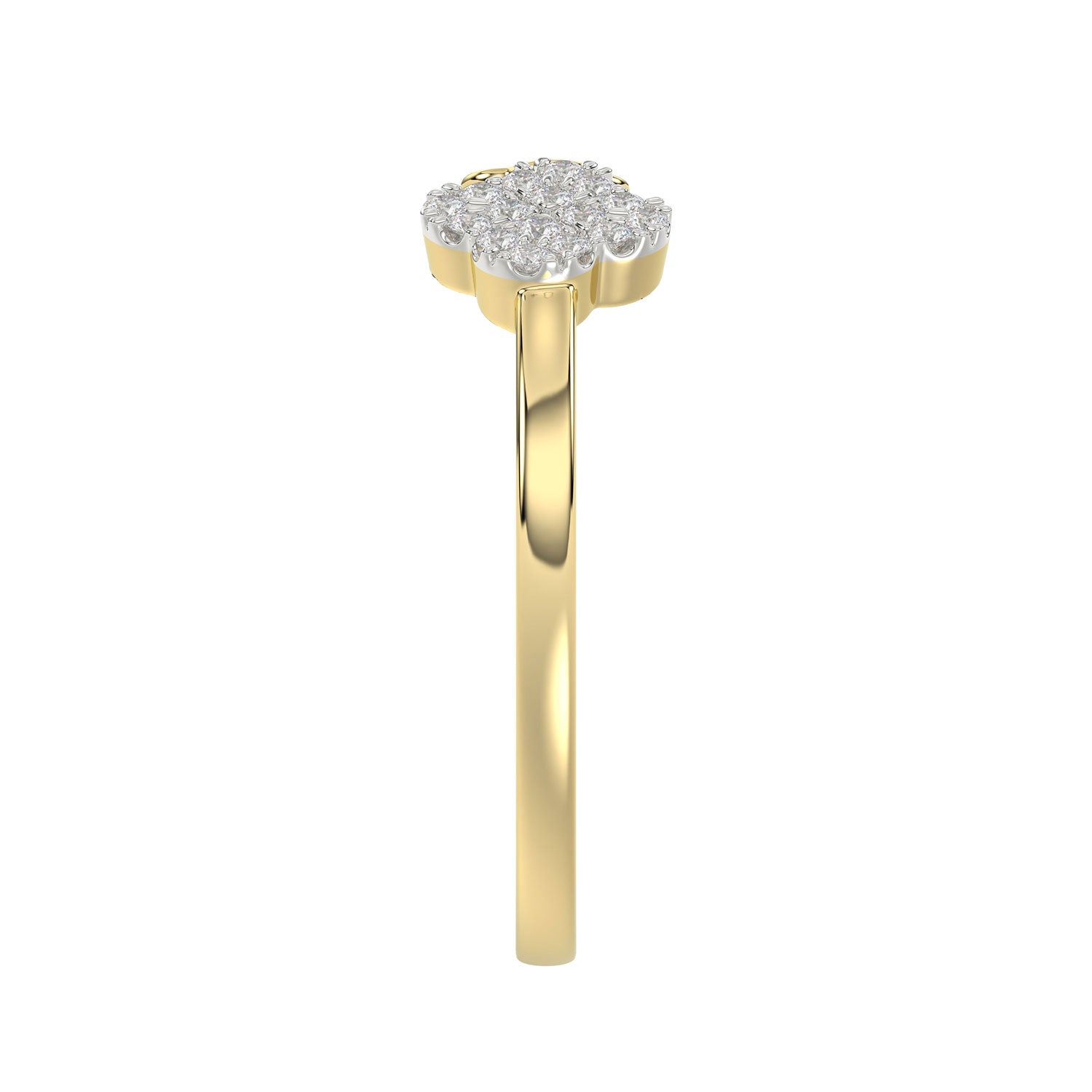 LADIES RING 0.10CT ROUND DIAMOND 10K YELLOW GOLD