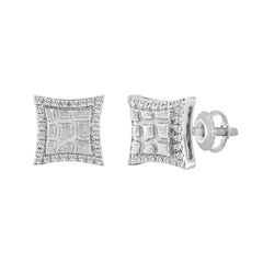 0.25 Ct Round Diamond Earrings For Women In Sterling Silver Stylish Ladies Jewelry Gift