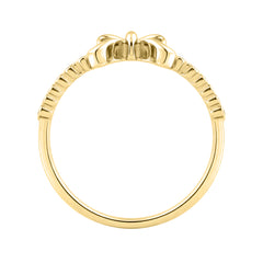 Classic 0.10Ct Round Diamond Ring In Yellow Gold  For Women