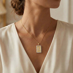 10K Yellow Gold letter 'E' Fashion Pendant With Chain - 0.20 CT Round Diamond Ladies Jewelry Gift