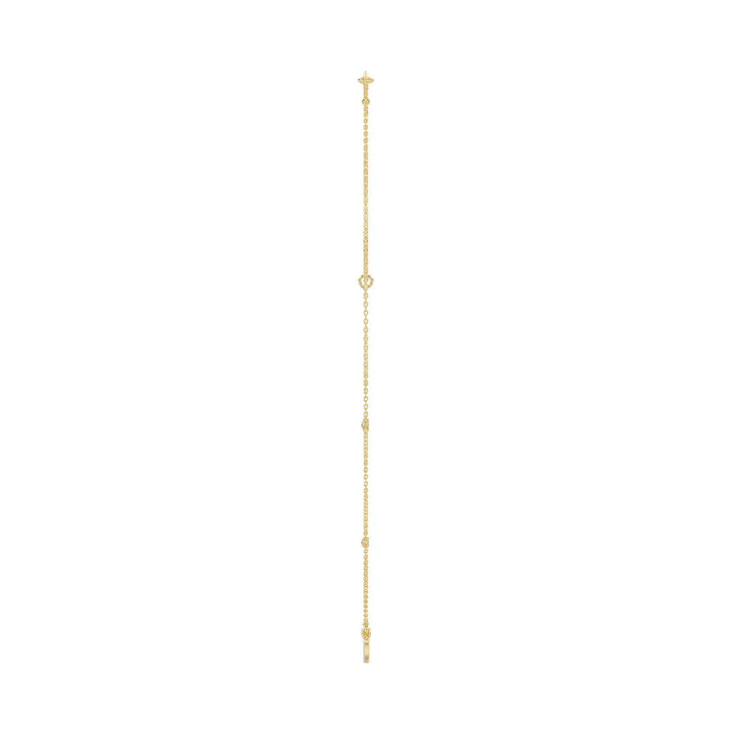 LADIES NECKLACE 0.10CT ROUND DIAMOND 10K YELLOW GOLD