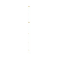 LADIES NECKLACE 0.10CT ROUND DIAMOND 10K YELLOW GOLD
