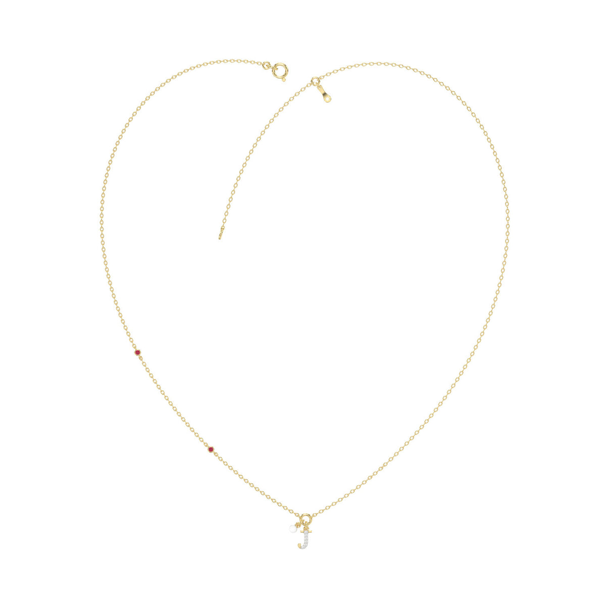 LADIES NECKLACE 0.10CT ROUND DIAMOND 10K YELLOW GOLD