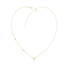 LADIES NECKLACE 0.10CT ROUND DIAMOND 10K YELLOW GOLD
