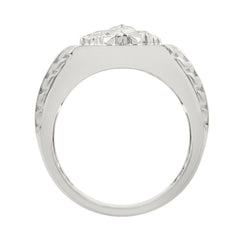 Classic Men’S Diamond Ring In Sterling Silver 0.10Ct Round Diamond Jewelry