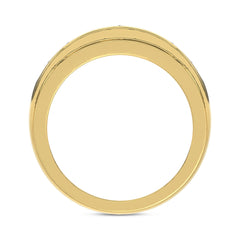 MEN'S BAND 1.00CT ROUND DIAMOND 10K YELLOW GOLD