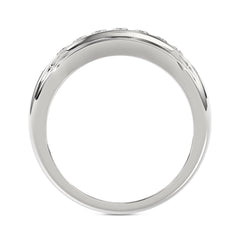 MEN'S BAND 0.50CT ROUND DIAMOND 10K WHITE GOLD