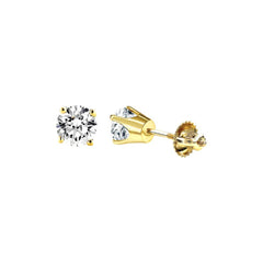 14K Yellow Gold Round Diamond Stud Earrings 0.33CT Elegant Women’S Diamond Jewelry