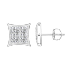 0.15Ct Round Diamond Kite Design Yuva Earrings Elegant Sterling Silver Fashion Diamond Earrings