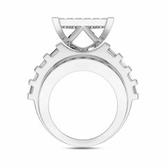 LADIES RING 4.00CT ROUND/PRINCESS/BAGUETTE DIAMOND 10K WHITE GOLD