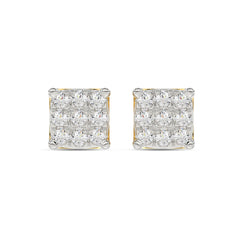 LADIES EARRING 0.25CT ROUND DIAMOND 10K YELLOW GOLD