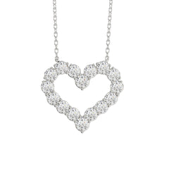 LADIES NECKLACE 3 1/3CT ROUND DIAMOND 14K WHITE GOLD