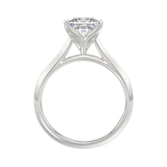LADIES SOLITAIRE RING 2CT PRINCESS DIAMOND 14K WHITE GOLD