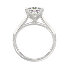 LADIES SOLITAIRE RING 3CT PRINCESS DIAMOND 14K WHITE GOLD