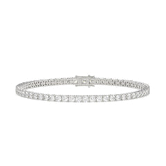 LADIES BRACELET 7CT ROUND DIAMOND 14K WHITE GOLD