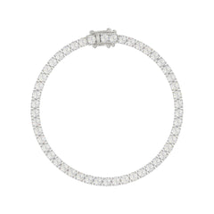 LADIES BRACELET 7CT ROUND DIAMOND 14K WHITE GOLD