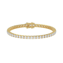 LADIES BRACELET 7CT ROUND DIAMOND 14K YELLOW GOLD