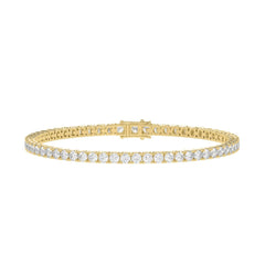 LADIES BRACELET 7CT ROUND DIAMOND 14K YELLOW GOLD