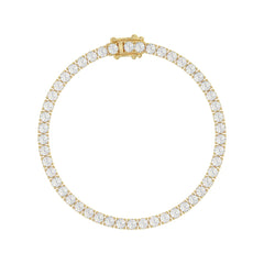 LADIES BRACELET 7CT ROUND DIAMOND 14K YELLOW GOLD