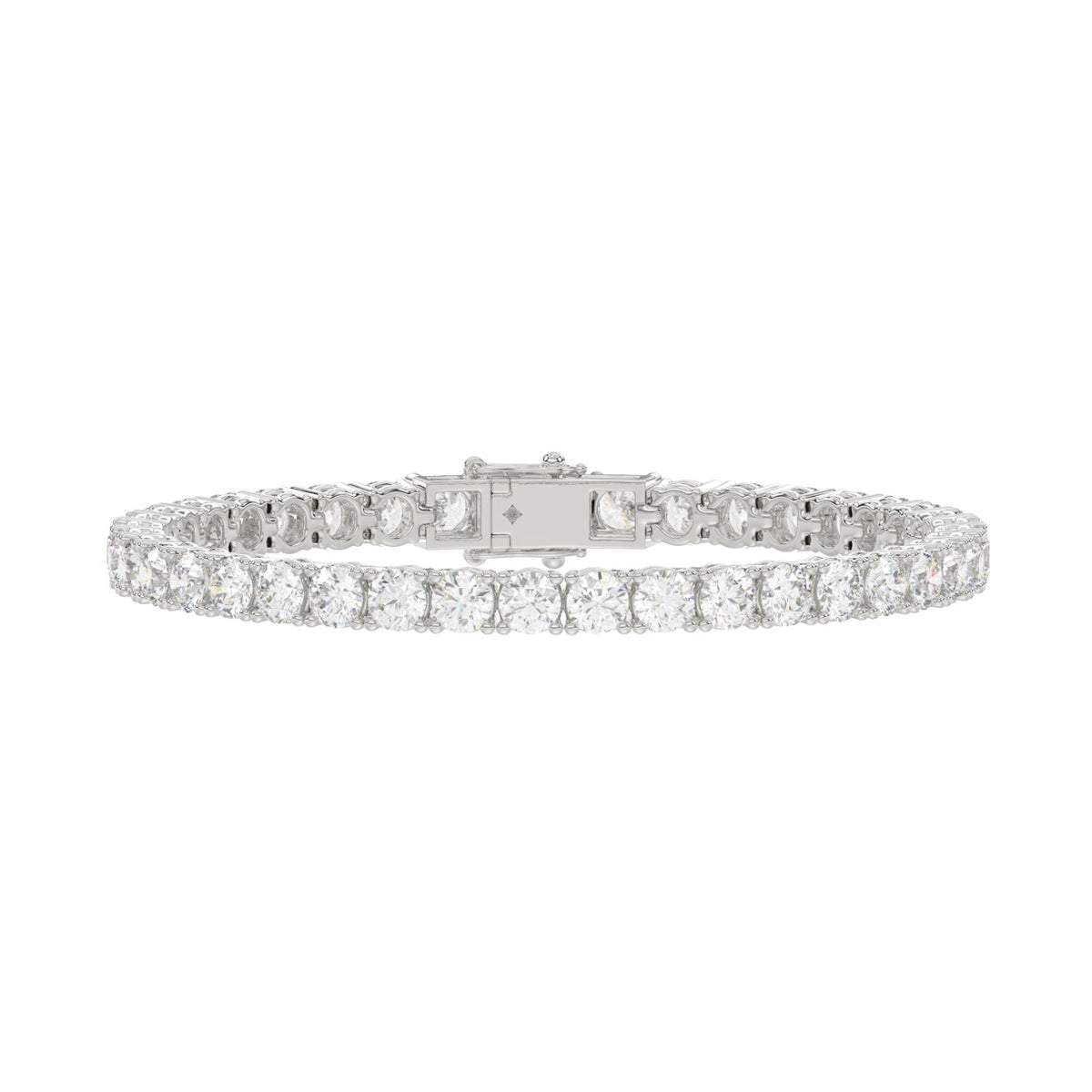 LADIES BRACELET 11CT ROUND DIAMOND 14K WHITE GOLD