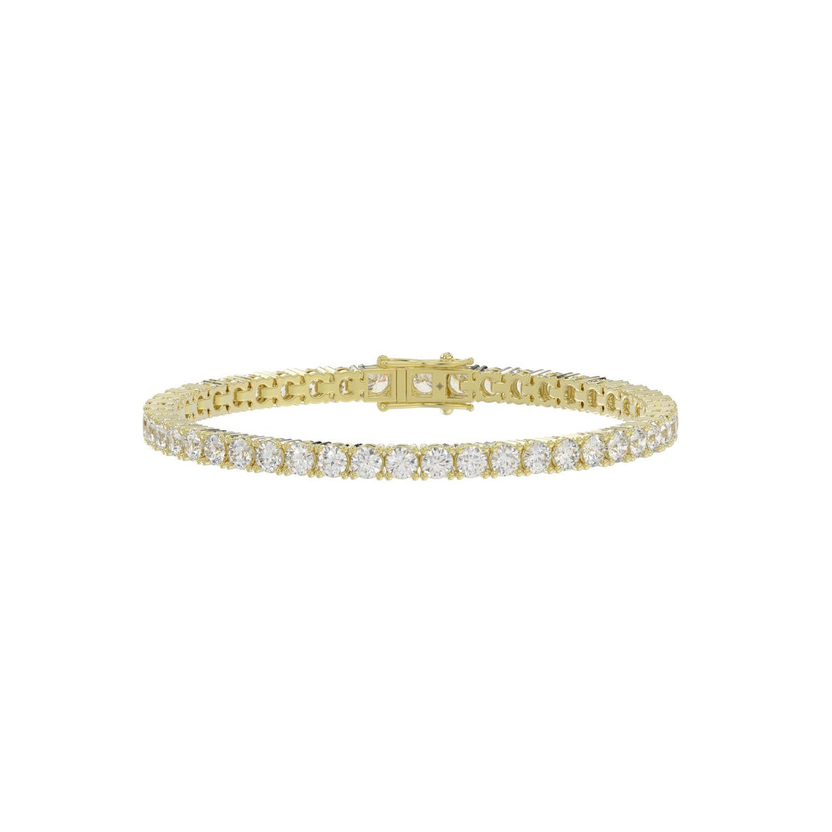 LADIES BRACELET 11CT ROUND DIAMOND 14K YELLOW GOLD