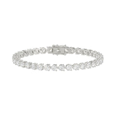 LADIES BRACELET 7CT ROUND DIAMOND 14K WHITE GOLD
