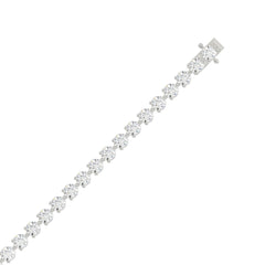 LADIES BRACELET 7CT ROUND DIAMOND 14K WHITE GOLD