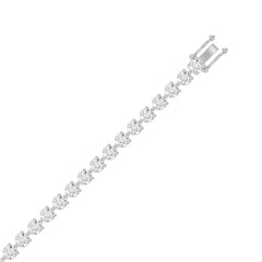 LADIES BRACELET 7CT ROUND DIAMOND 14K WHITE GOLD
