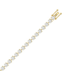 LADIES BRACELET 7CT ROUND DIAMOND 14K YELLOW GOLD