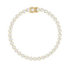 LADIES BRACELET 7CT ROUND DIAMOND 14K YELLOW GOLD