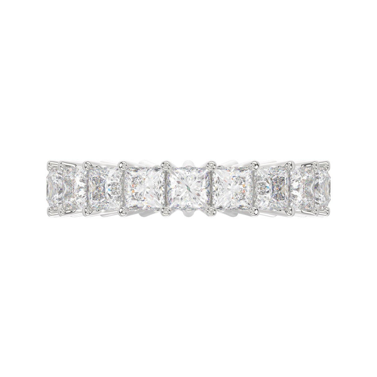 LADIES ETERNITY BAND 4 3/4CT PRINCESS DIAMOND 14K WHITE GOLD