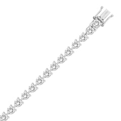 LADIES BRACELET 11CT ROUND DIAMOND 14K WHITE GOLD