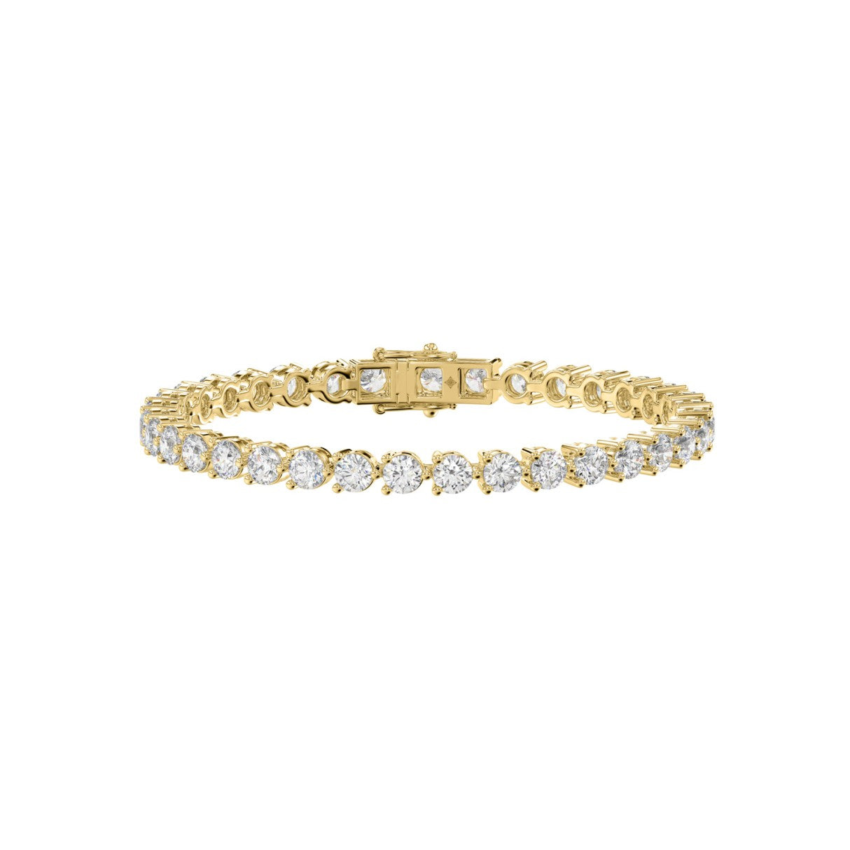 LADIES BRACELET 11CT ROUND DIAMOND 14K YELLOW GOLD