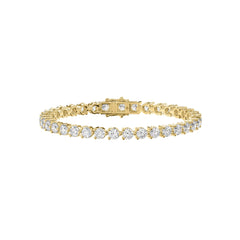 LADIES BRACELET 11CT ROUND DIAMOND 14K YELLOW GOLD