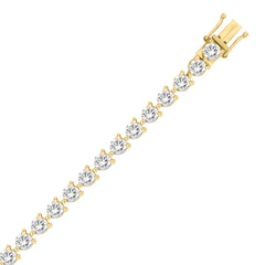 LADIES BRACELET 11CT ROUND DIAMOND 14K YELLOW GOLD