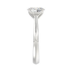 LADIES SOLITAIRE RING 1 1/2CT OVAL DIAMOND 14K WHITE GOLD