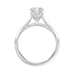 LADIES SOLITAIRE RING 2CT OVAL DIAMOND 14K WHITE GOLD