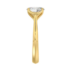LADIES SOLITAIRE RING 2CT OVAL DIAMOND 14K YELLOW GOLD