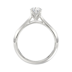 LADIES SOLITAIRE RING 1CT PEAR DIAMOND 14K WHITE GOLD
