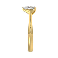 LADIES SOLITAIRE RING 1CT PEAR DIAMOND 14K YELLOW GOLD