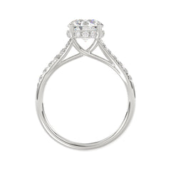 LADIES RING 2CT ROUND DIAMOND 14K WHITE GOLD (CENTER STONE ROUND DIAMOND 1 5/8CT )