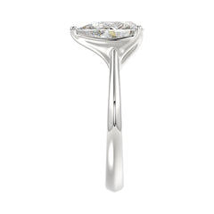 LADIES SOLITAIRE RING 3CT PEAR DIAMOND 14K WHITE GOLD