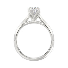 LADIES SOLITAIRE RING 2CT PEAR DIAMOND 14K WHITE GOLD