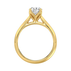 LADIES SOLITAIRE RING 2CT PEAR DIAMOND 14K YELLOW GOLD