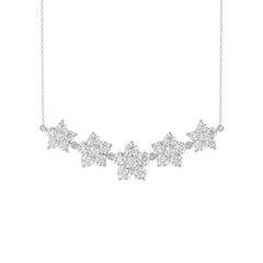 14K WHITE GOLD 2 3/4CT ROUND DIAMOND LADIES NECKLACE
