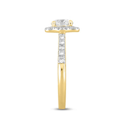 LADIES RING 1 1/2CT ROUND DIAMOND 14K YELLOW GOLD (CENTER STONE ROUND DIAMOND 1CT)