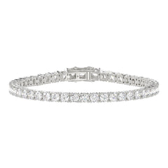 14K WHITE GOLD 3CT ROUND DIAMOND LADIES BRACELET