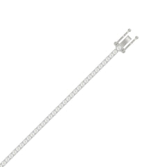 14K WHITE GOLD 3CT ROUND DIAMOND LADIES BRACELET